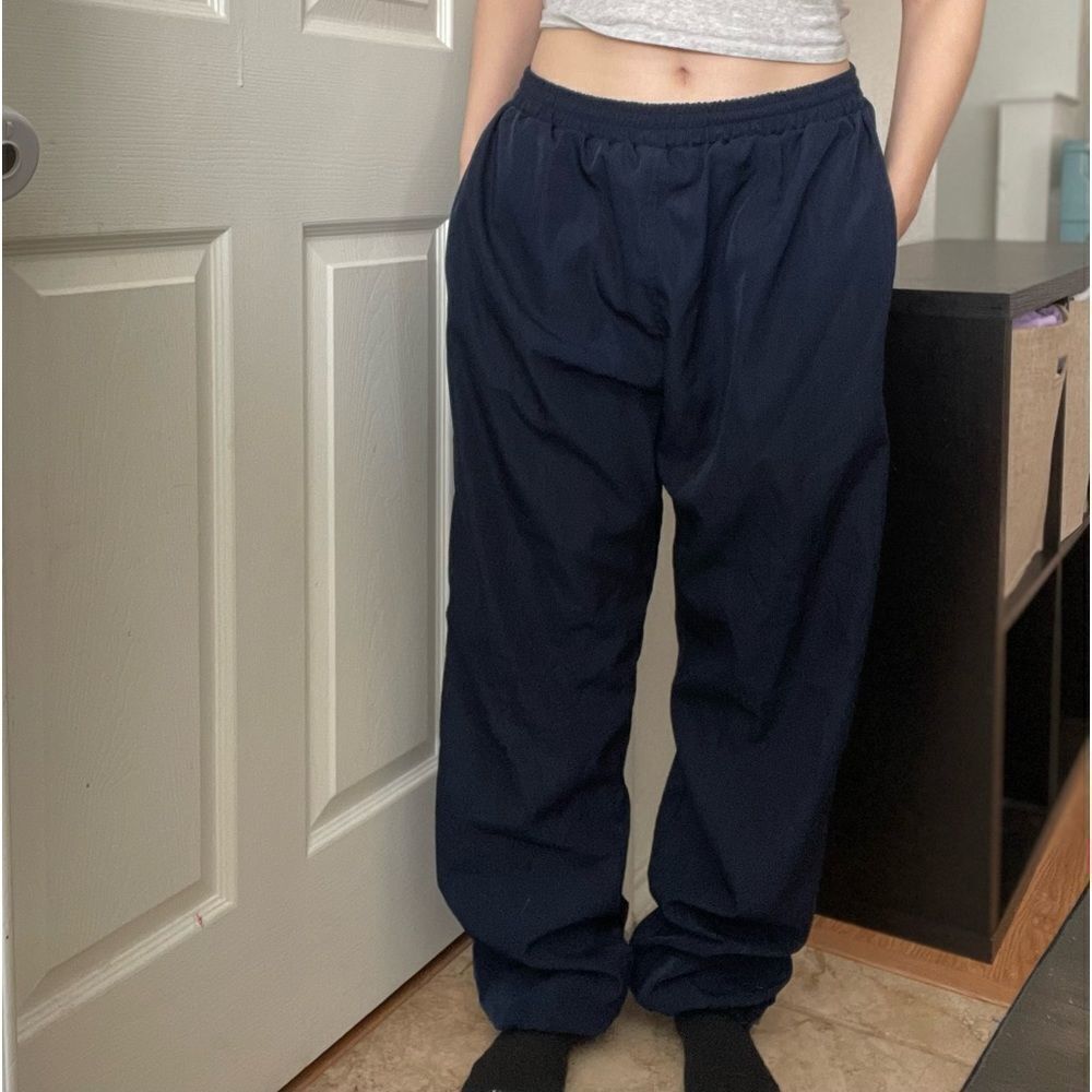 Vintage GIVENCHY Men’s Navy Blue Athletic Trackpants Lined Size Large